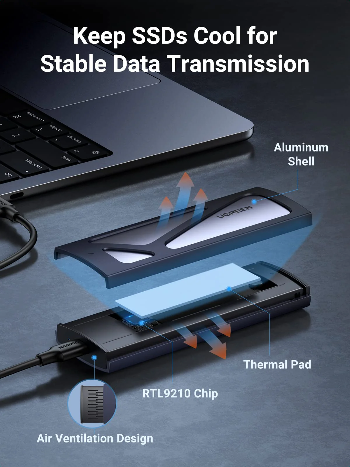 UGREEN M.2 NVMe 10 Gbps SSD Enclosure - Image 5