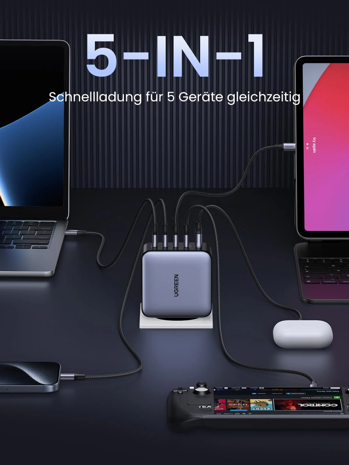 UGREEN Nexode 100W 5-Port GaN Fast Charger - Image 3