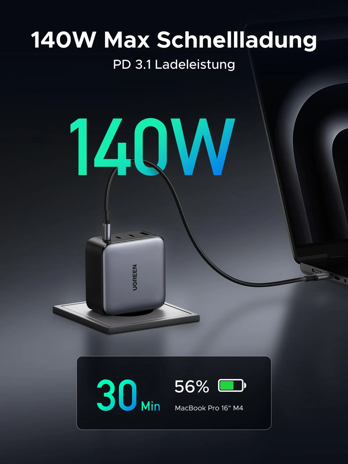 UGREEN Nexode 200W 4-Port GaN Fast Charger - Image 4