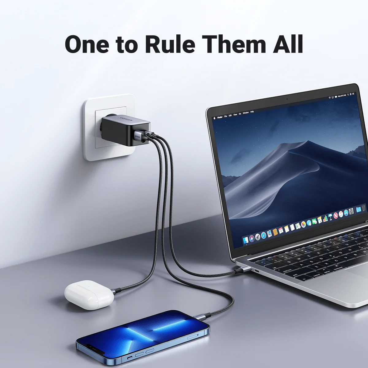 UGREEN Nexode 65W USB C GaN Charger-3 Ports Wall Charger - Image 5