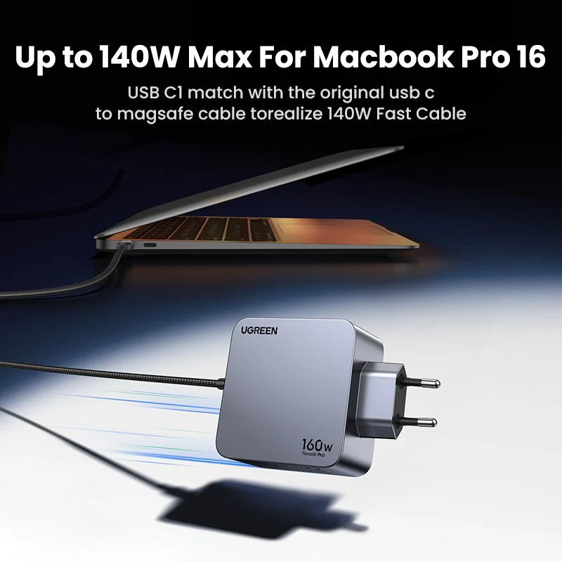 UGREEN Nexode Pro 160W 4-Port GaN Mini Fast Charger - Image 6