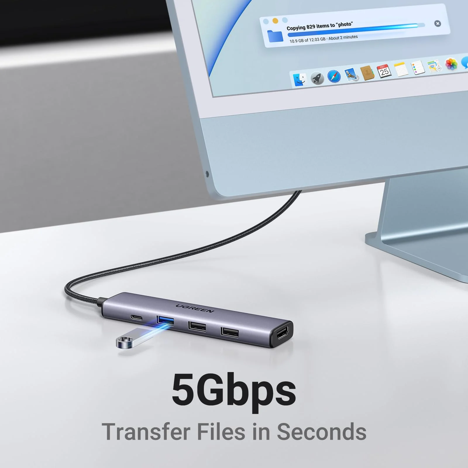 UGREEN Revodok 105 USB C Hub 5 in 1 Multiport Adapter 4K HDMI - Image 4