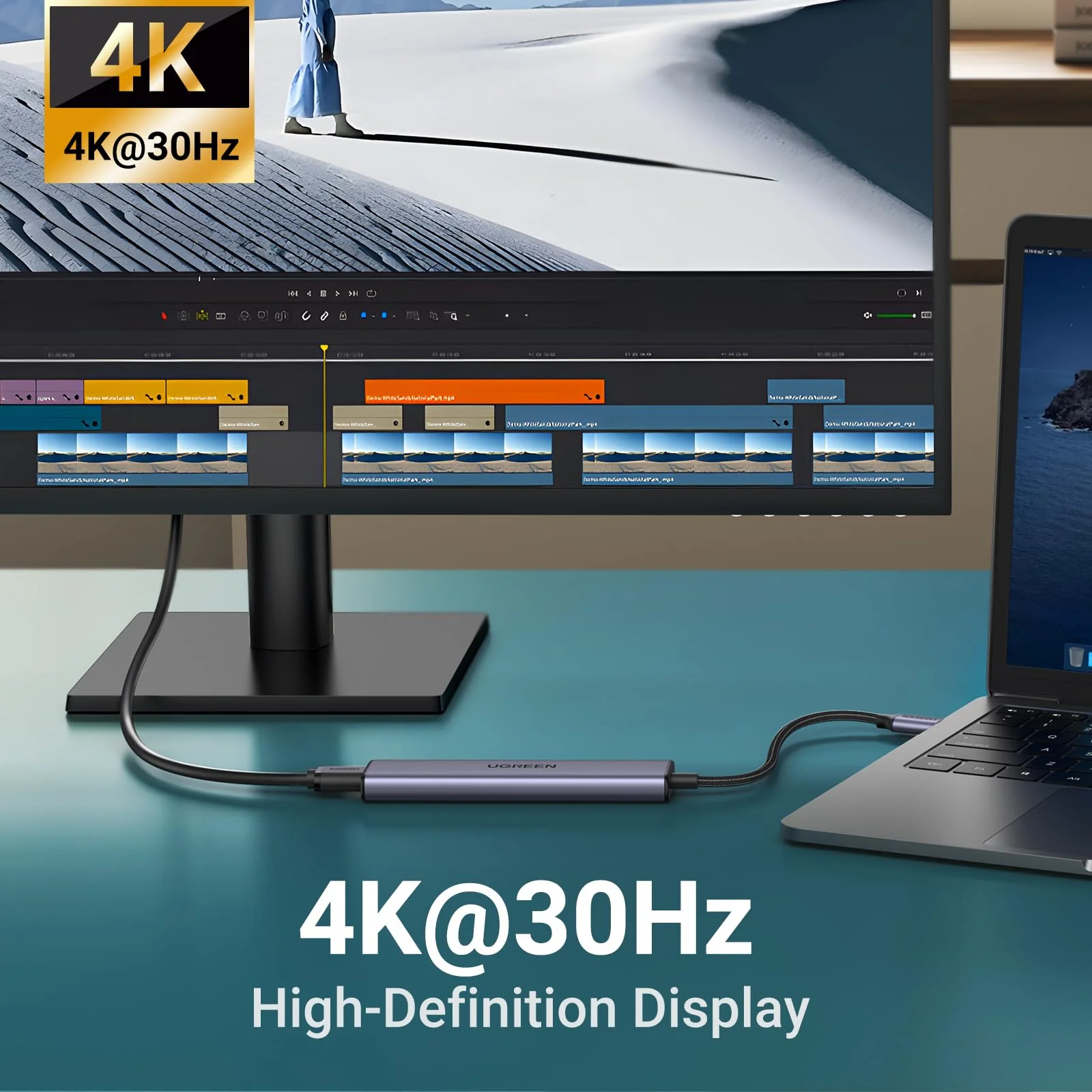 UGREEN Revodok 105 USB C Hub 5 in 1 Multiport Adapter 4K HDMI - Image 8