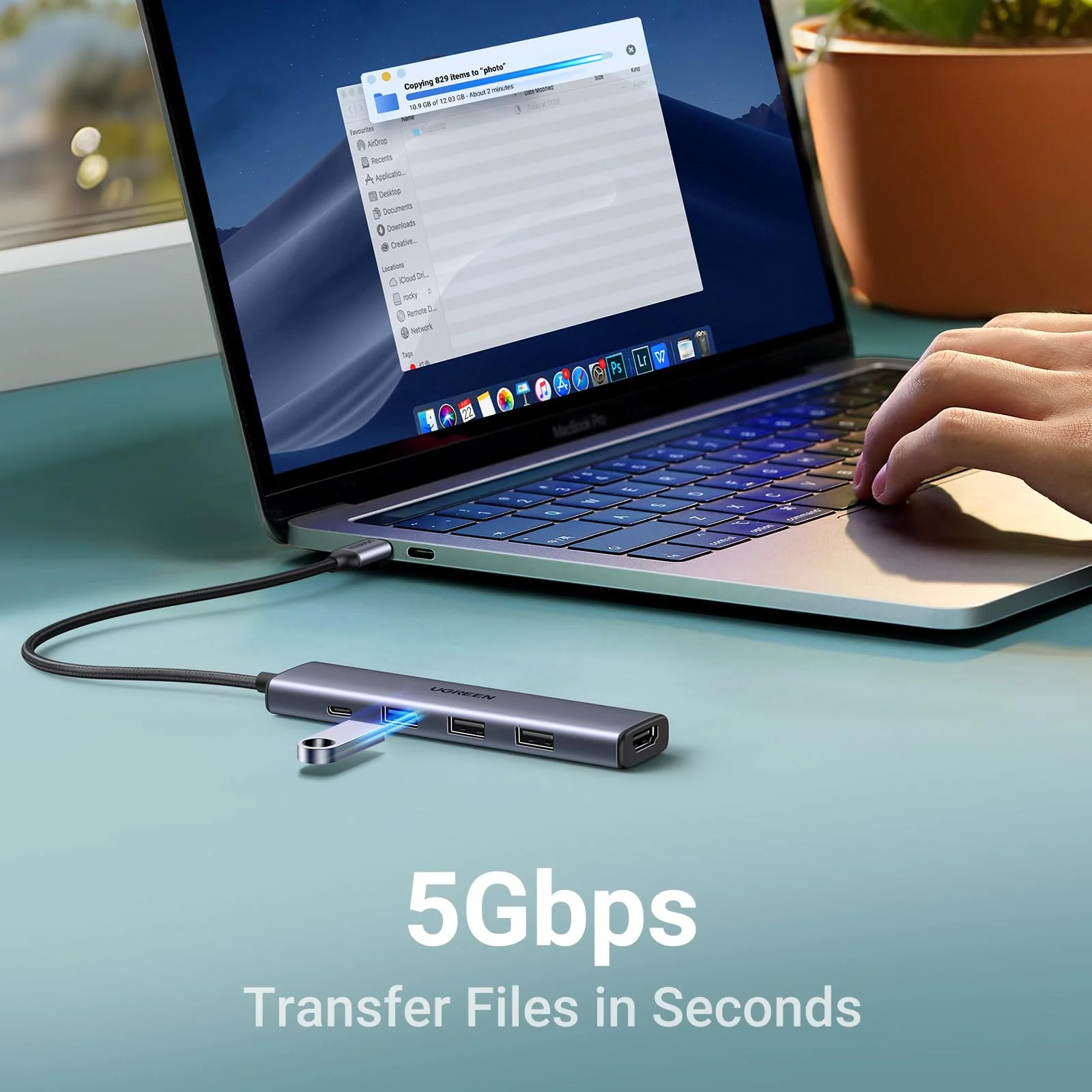 UGREEN Revodok 105 USB C Hub 5 in 1 Multiport Adapter 4K HDMI - Image 9