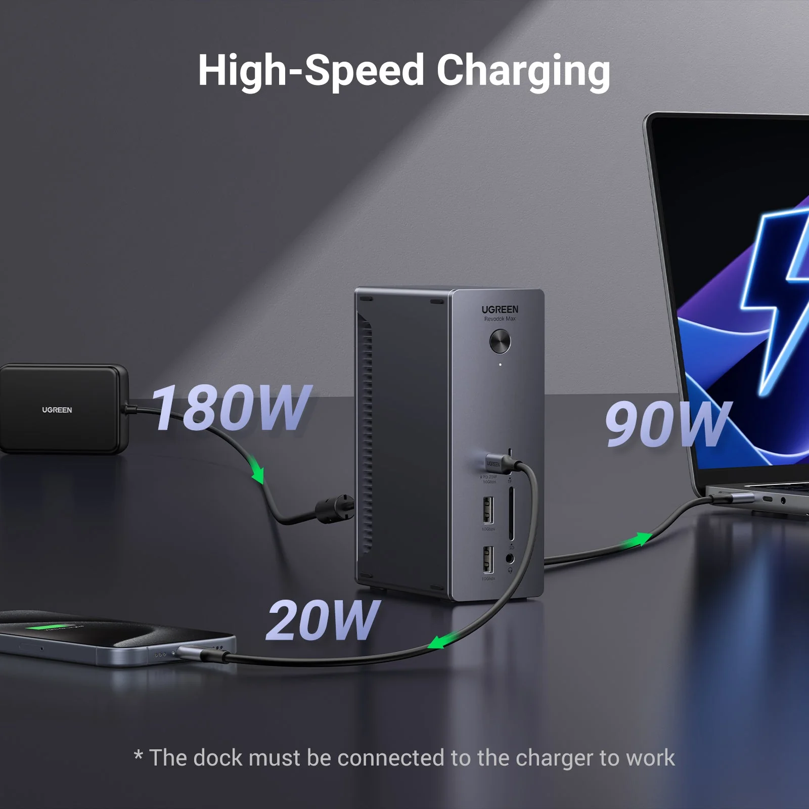 UGREEN Revodok Max 213 USB-C Hub 13-in-1  Docking Station - Image 7