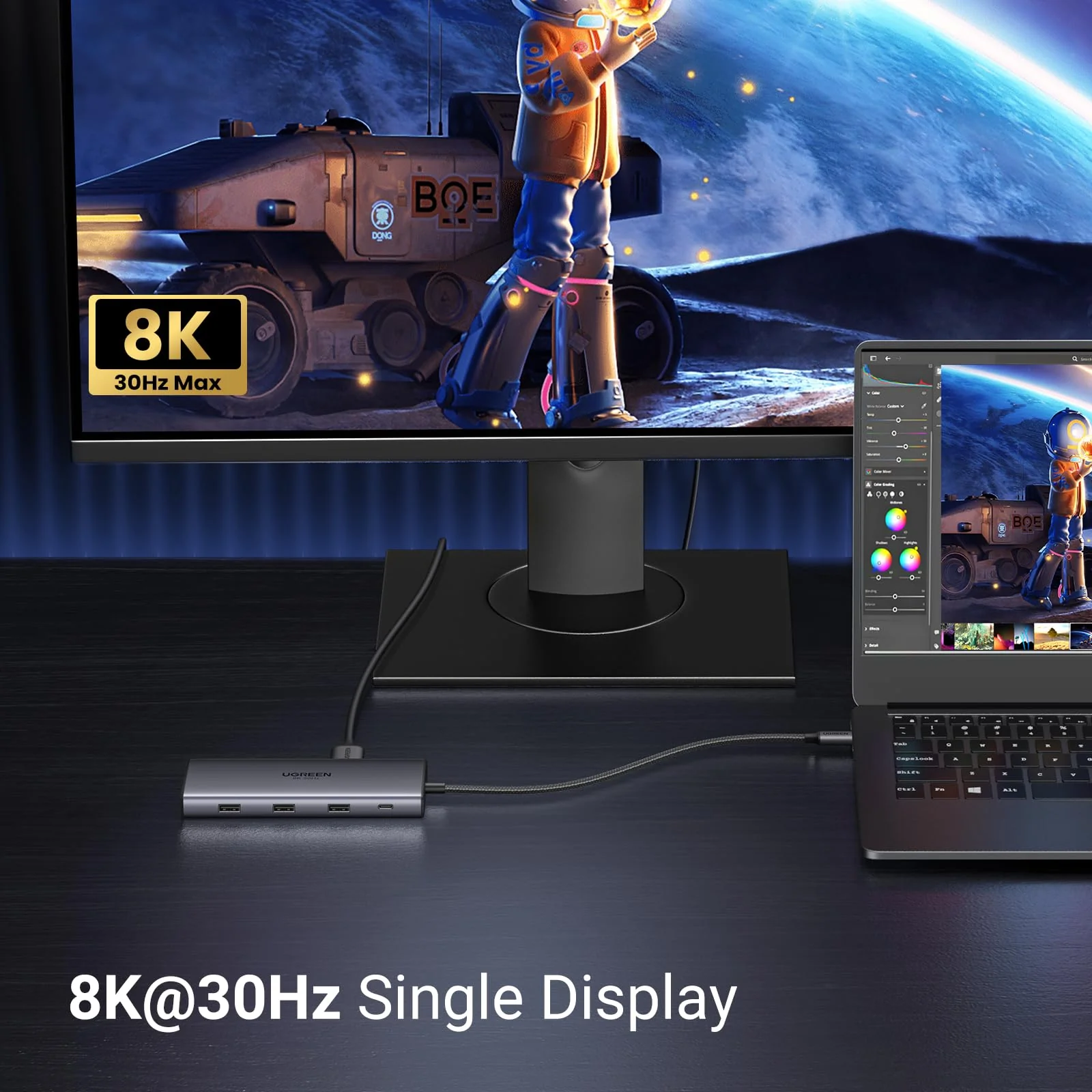 UGREEN Revodok Pro 210 10-in-1 USB-C Hub (Dual HDMI 4K@60Hz, 100W PD) - Image 5