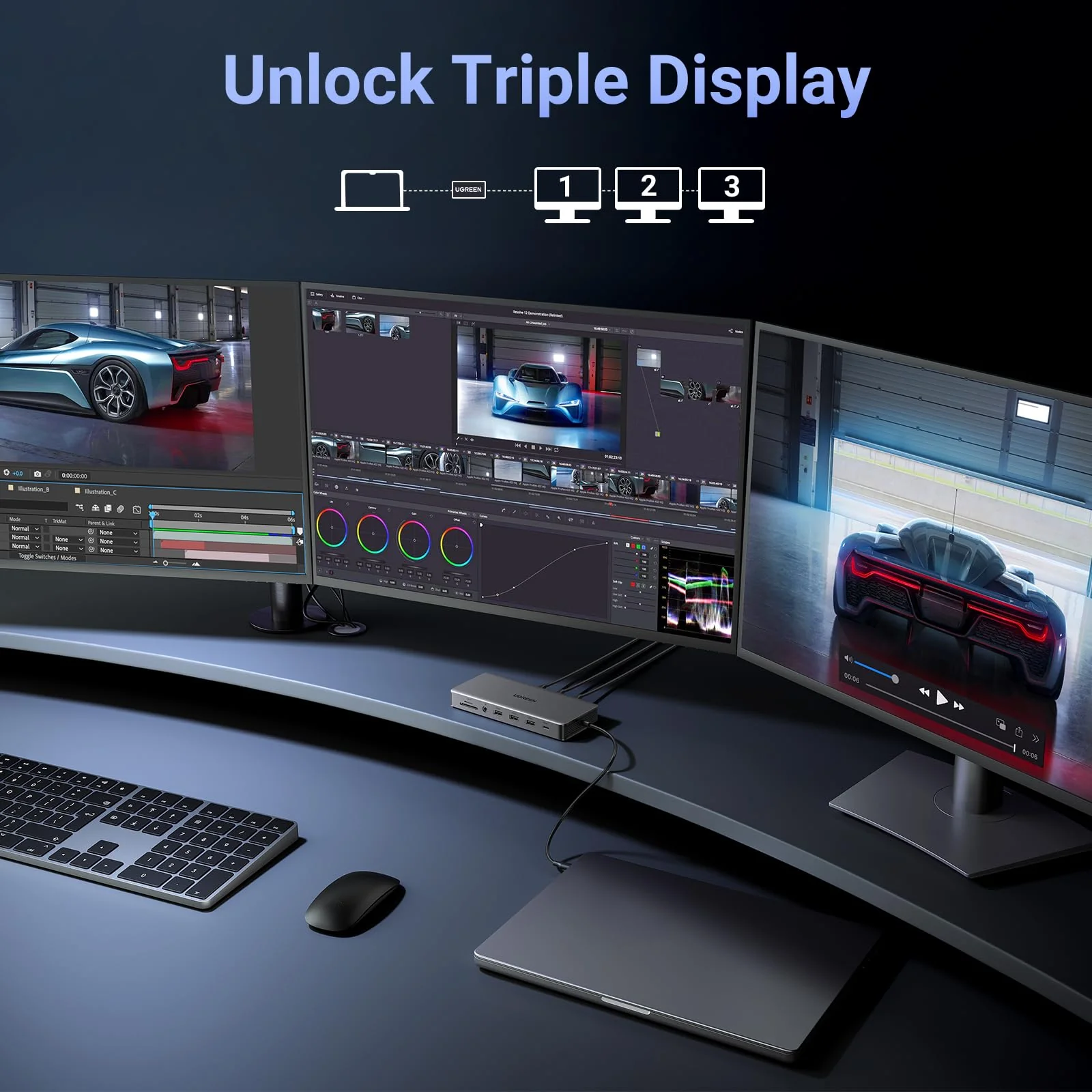 UGREEN Revodok Pro 313 13-in-1 Triple Display Docking Station - Image 3