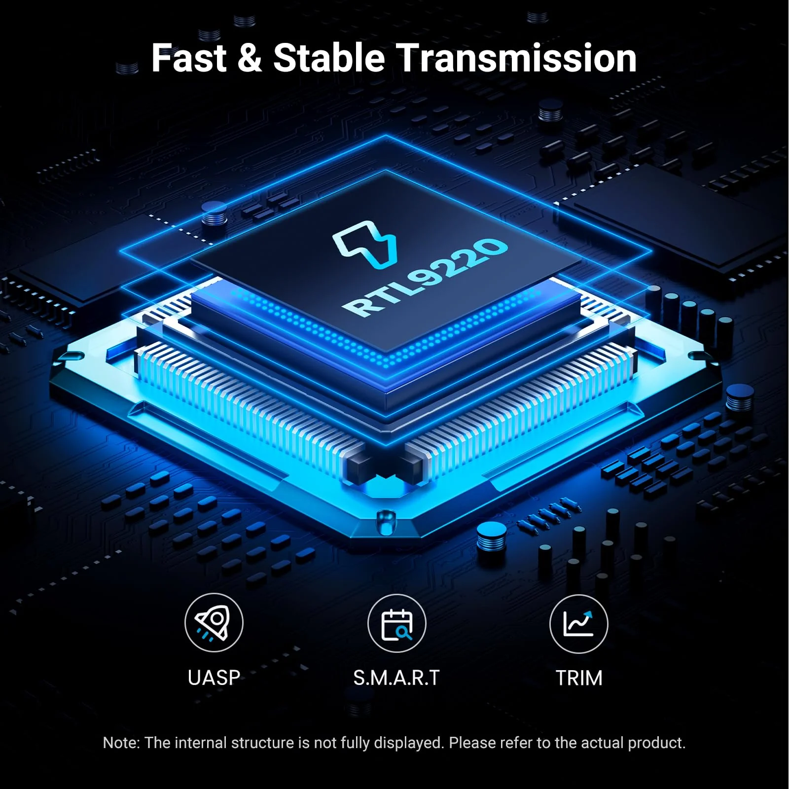 UGREEN 20Gbps NVME SATA M.2 SSD enclosure with cooling pad - Image 4