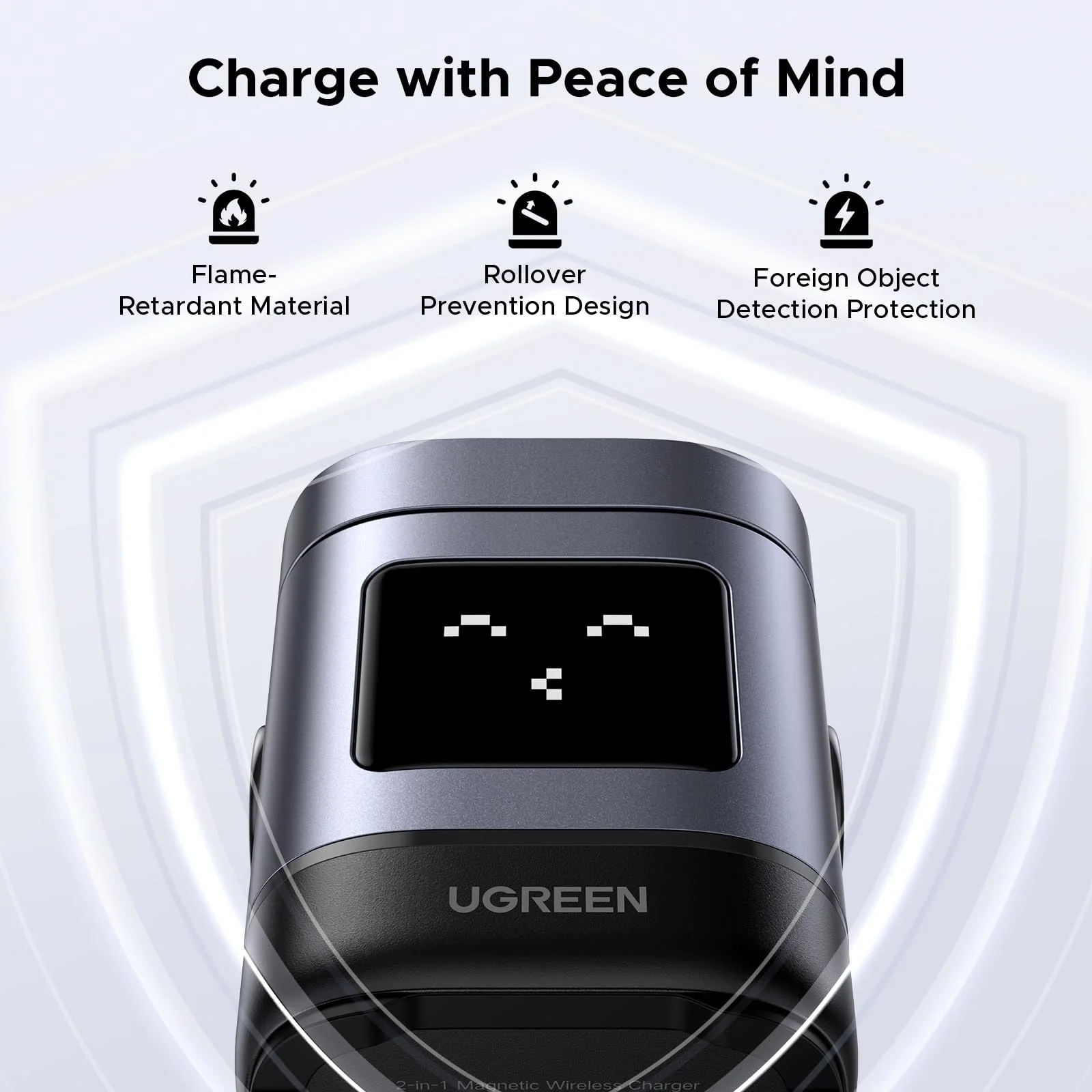 UGREEN Uno 2-in-1 Magnetic Wireless Charger 15W - Image 5