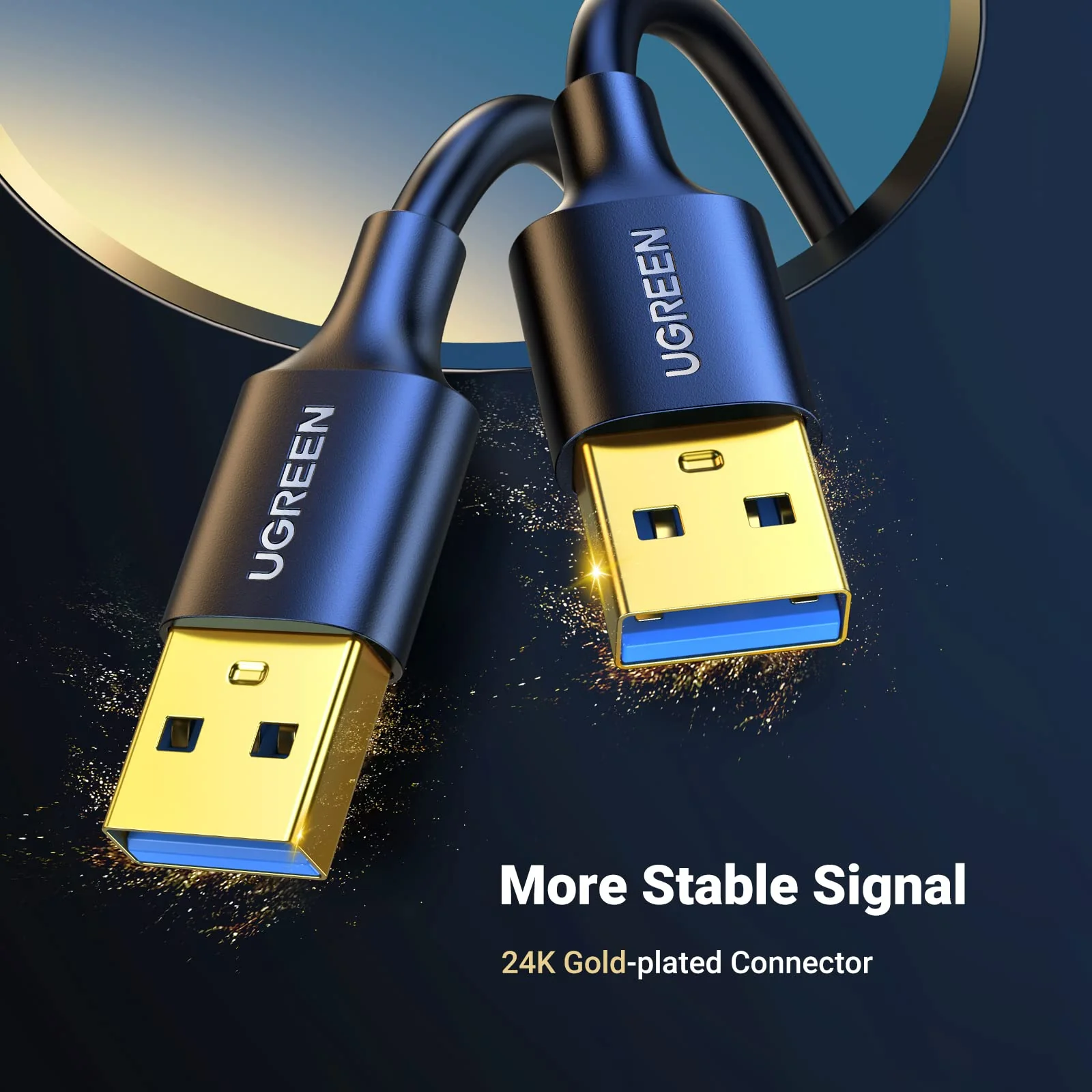 UGREEN USB to USB, 5 Gbps USB 3.0 Cable, Nylon Durable Male to Male Cable - Image 6