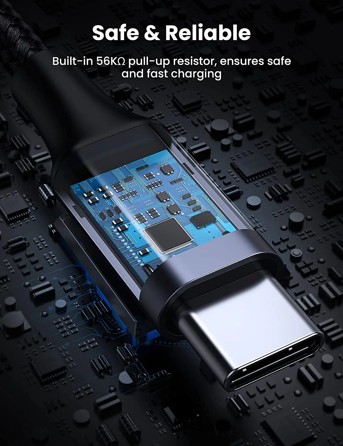 UGREEN USB C Cable 3A Fast Charging USB to Type C Lead Nylon Braided - Image 6