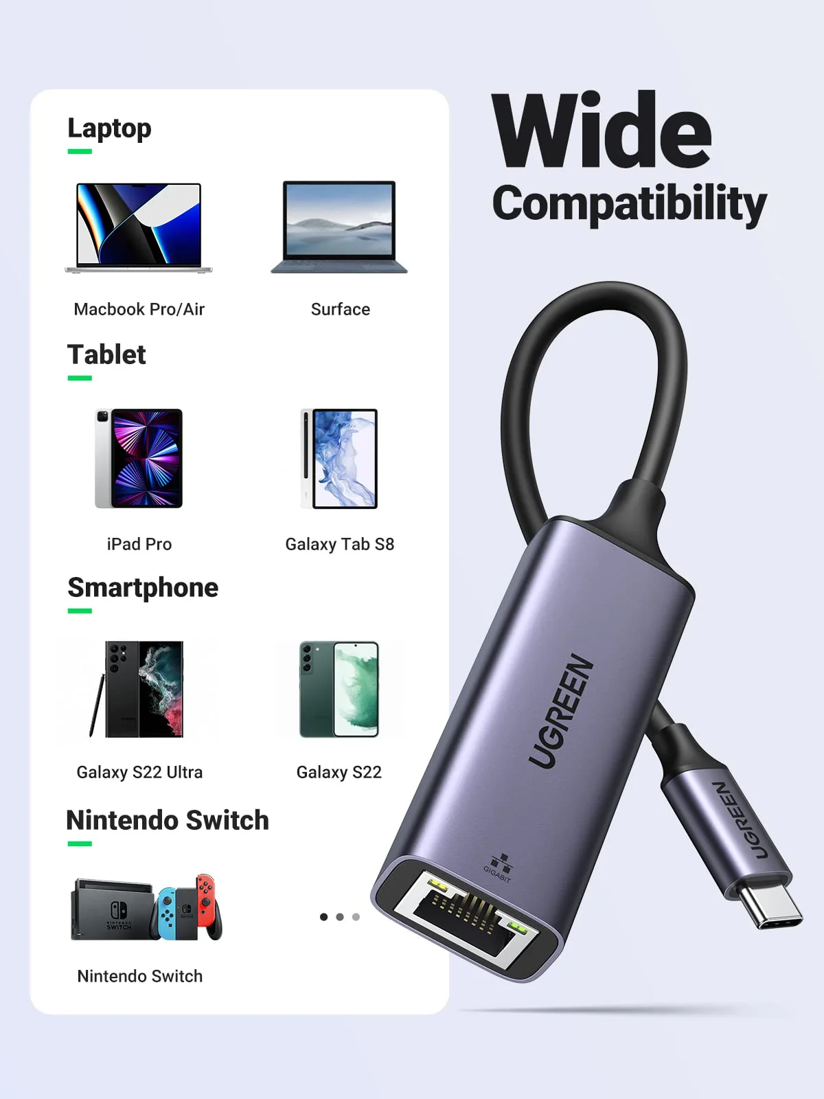 UGREEN USB C to Ethernet Adapter - Image 3