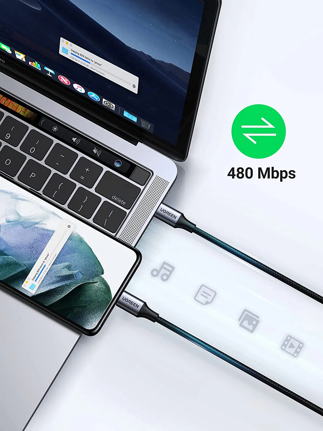 UGREEN USB C to USB C Cable 60W - Image 4