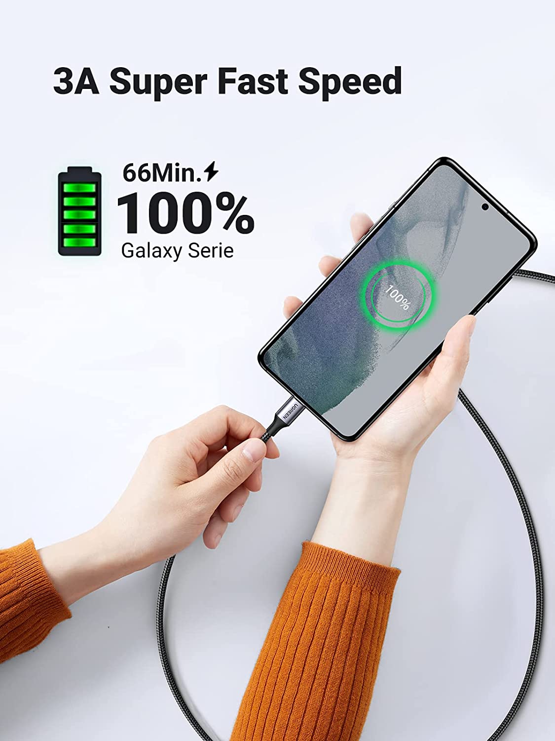 UGREEN USB C to USB C Cable 60W（1m） - Image 3