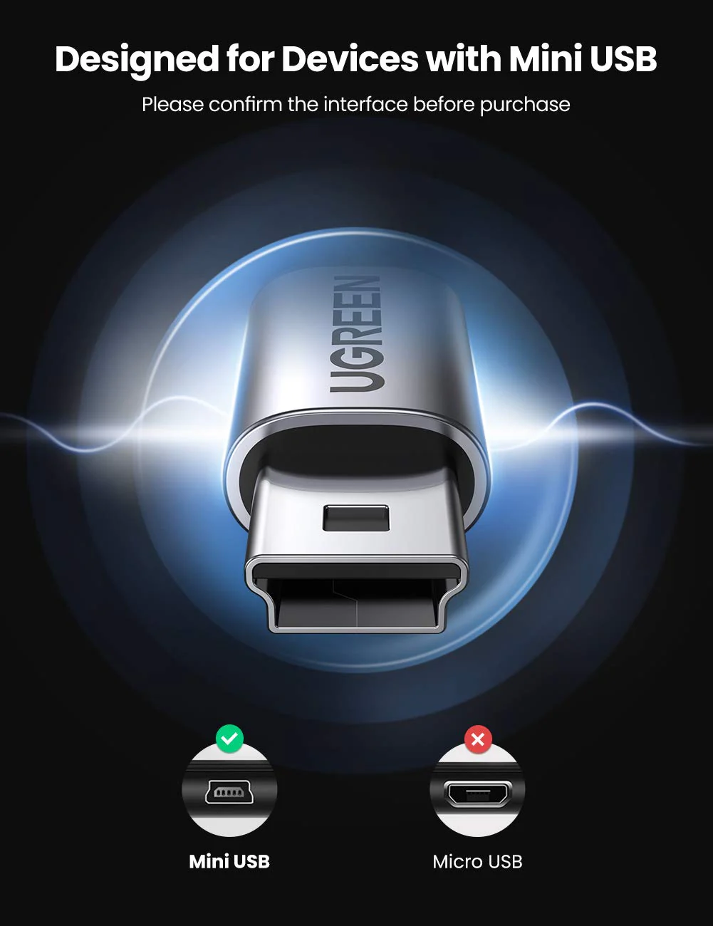 UGREEN USB Mini-B to USB-A charging cable - Image 5