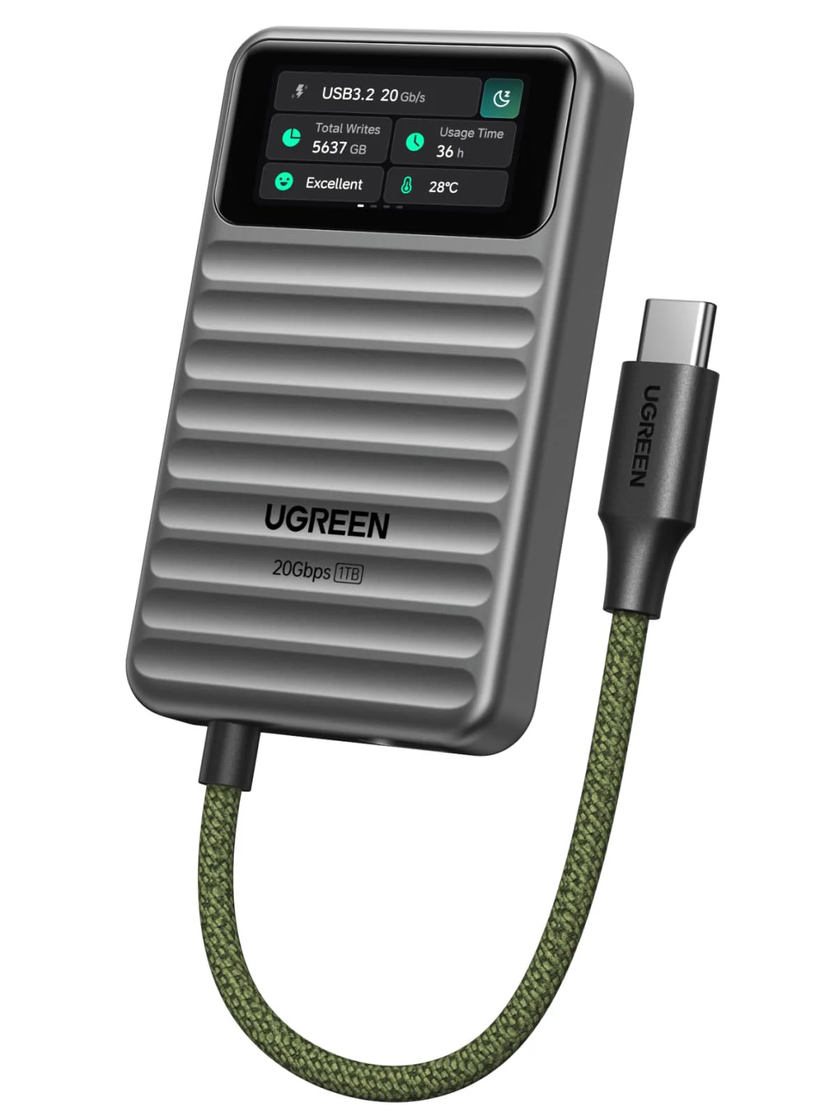 UGREEN USB 3.2 External Portable Hard Drive (1TB, Up to 2000MB/s, 20Gbps)