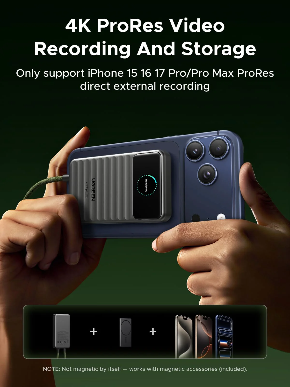 UGREEN USB 3.2 External Portable Hard Drive (1TB, Up to 2000MB/s, 20Gbps) - Image 6