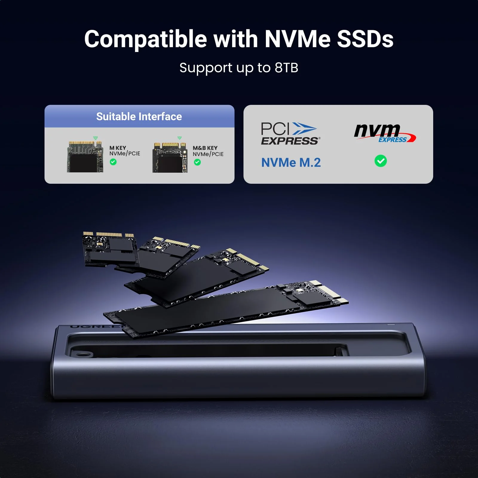 UGREEN USB4 M.2 NVMe SSD Enclosure 40Gbps 8TB - Image 4