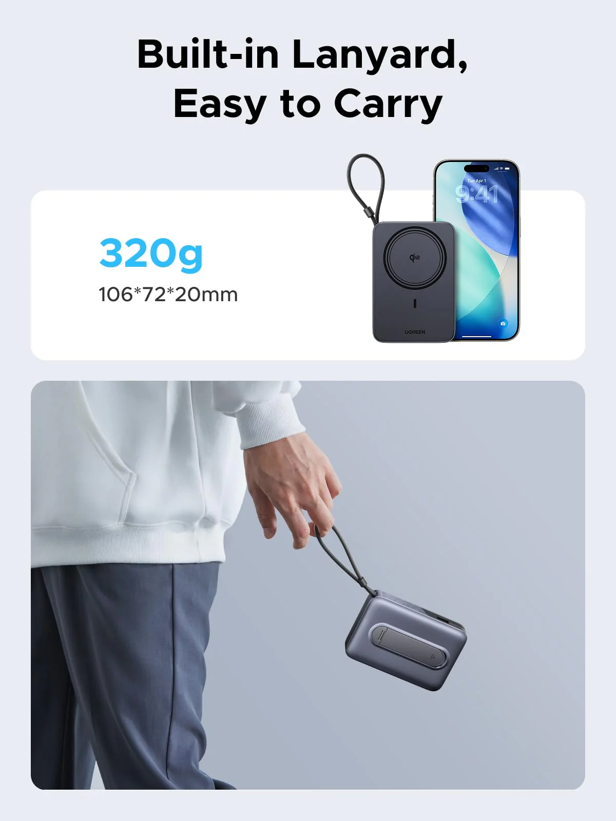 UGREEN Zapix 15W Magnetic Power Bank (10000mAh, 30W Fast Charging, Qi2 ) - Image 7